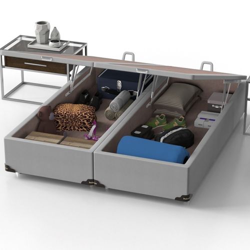 Box Baú Casal Bipartido Prodormir Standard Suede Specially