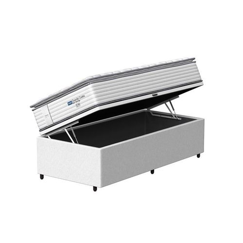 Kit Box Baú Solteiro + Colchão Mola Ensacada Probel Bari