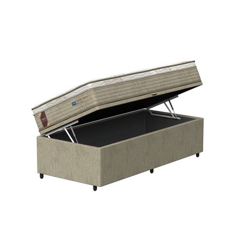 Kit Box Baú Solteiro + Colchão Mola Ensacada Probel Turim Springs