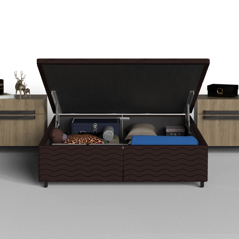 Box Baú Casal Bipartido Probel Luxo Tela-1765824703251