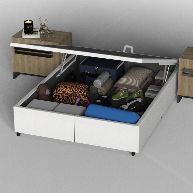 Box Baú Queen Bipartido Probel Luxo Tela-1765824816541