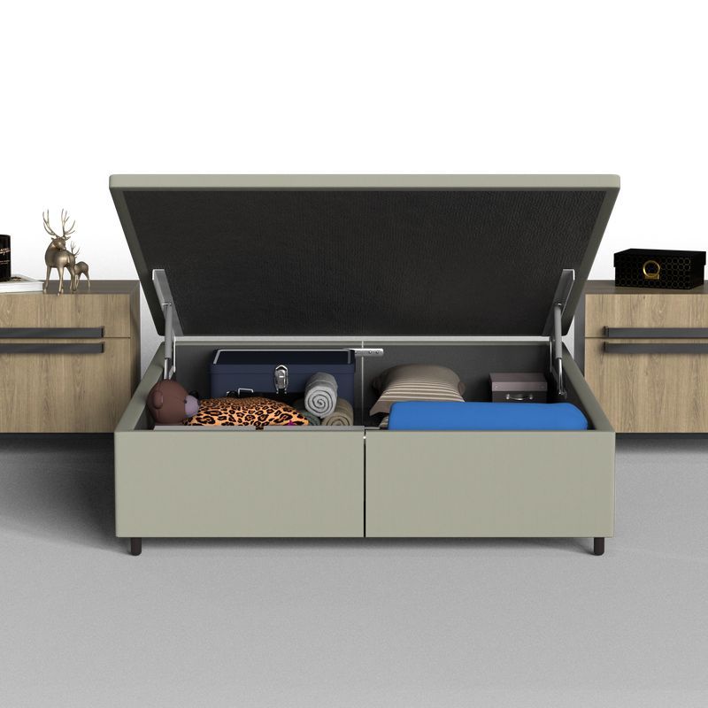 Box Baú Queen Bipartido Probel Luxo Suede-1765828094141