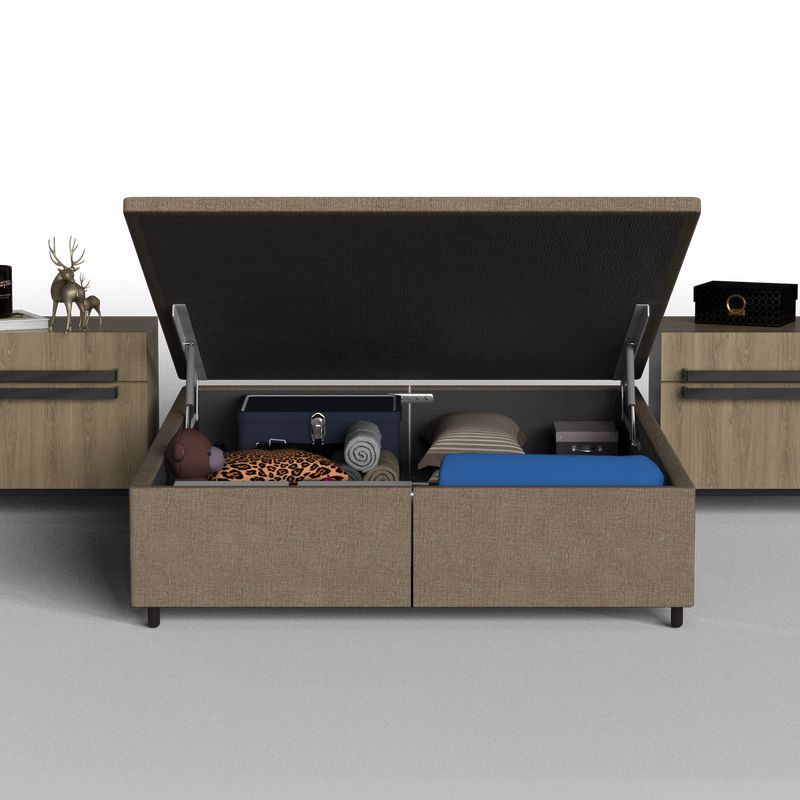 Box Baú King Bipartido Probel Luxo Suede-1765828261429