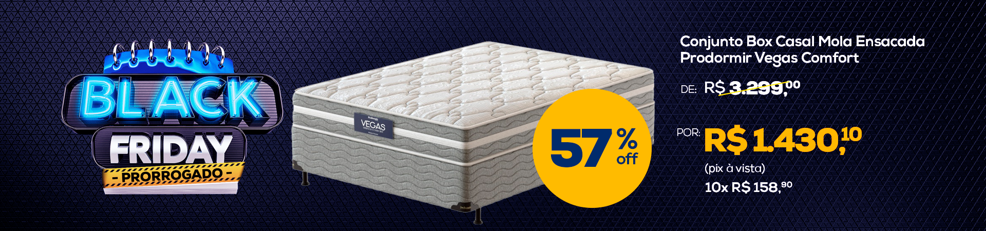 Conjunto Box Casal Mola Ensacada Prodormir Vegas Comfort