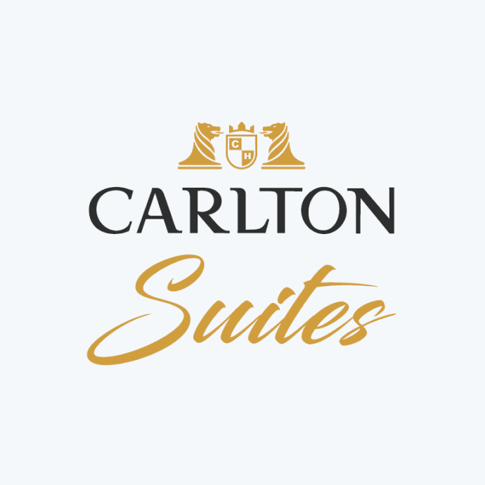 o logotipo da Carlton Suites